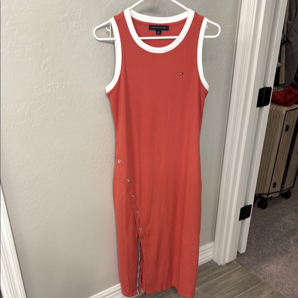 Tommy Hilfiger Orange Sleeveless Sheath Dress
